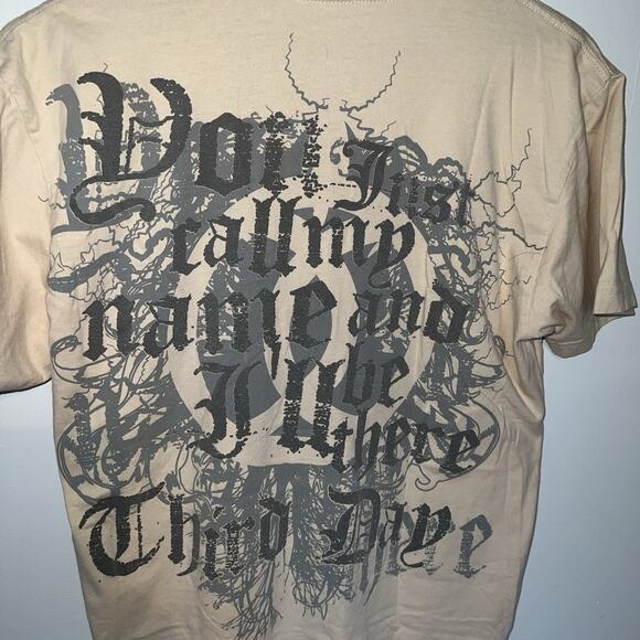 Vintage Medium Affliction Shirt Third Day Doll Just Call My Name Red Lead Us Bac - Picture 4 of 4